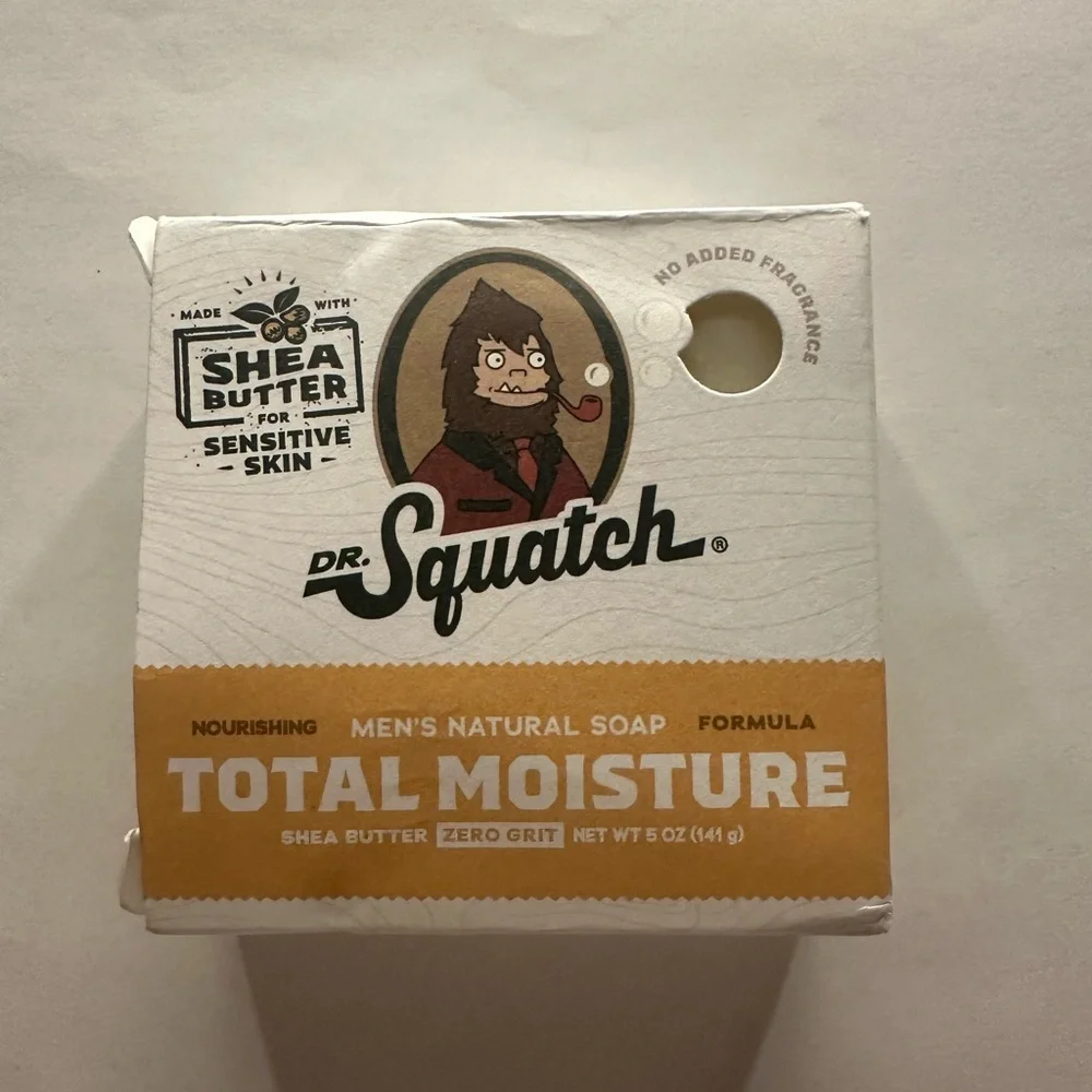 NWT, Dr. Squatch Men’s Total Moisture Bar soap, shea butter formula,‎ 5 OZ(141g)